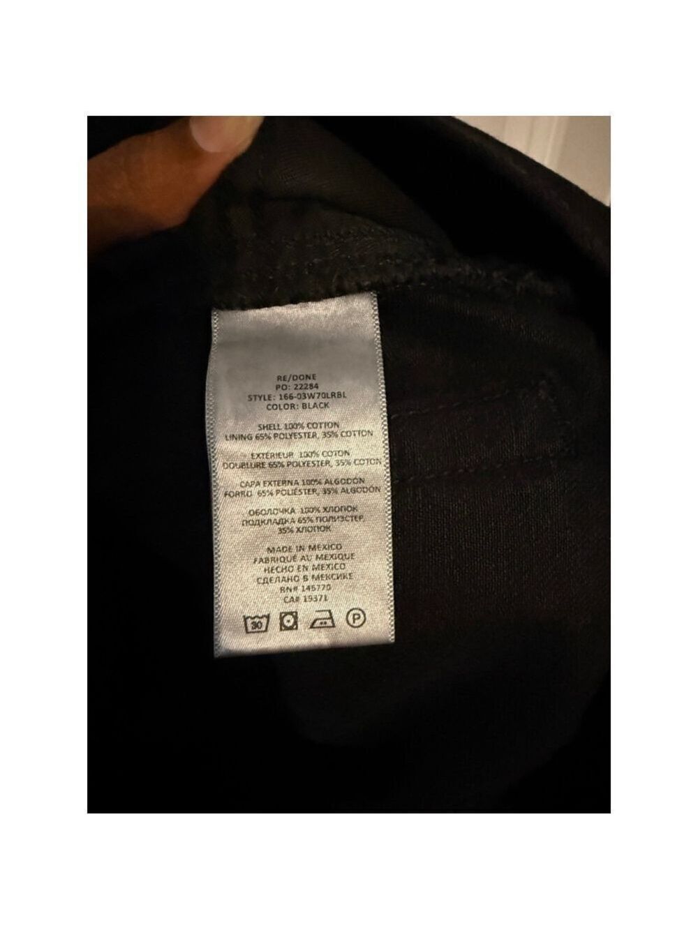 Women's RE/DONE Black 70s Low Rise Bell Bottom Flare Jeans Size 27 $285 Retail - Picture 8 of 14